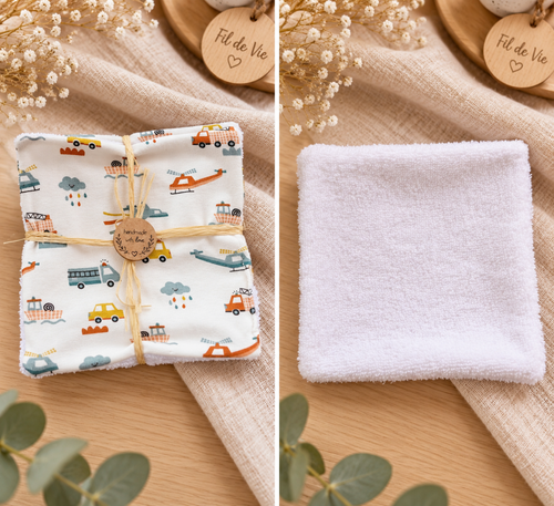 Cotons lavables (lot de 5)- 15x15